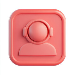 3D illustration of a video conference icon on a white background.