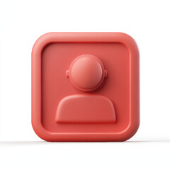 3D illustration of a video conference icon on a white background.