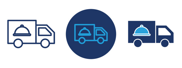 set of pixel perfect colored Food delivery icon , 1 Silhouette, 1 Unexpanded, Scooter and food box icon representing home food delivery service.