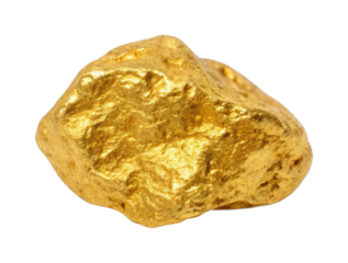 Close-up of a natural gold nugget