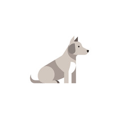 Dog icon logo flat vector design