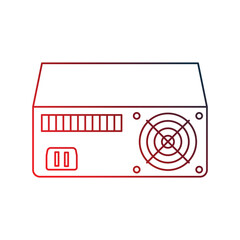 power supply gradient outline icon with white background vector stock illustration