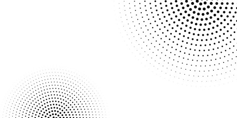 Halftone gradient. Dotted gradient, smooth dots spraying and halftones dot background seamless horizontal geometric pattern vector template set. modern vector ilustration