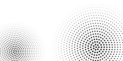 Halftone gradient. Dotted gradient, smooth dots spraying and halftones dot background seamless horizontal geometric pattern vector template set. modern vector ilustration