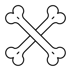 Bones icon line art vector illustration 