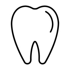 Tooth icon line art vector illustration 