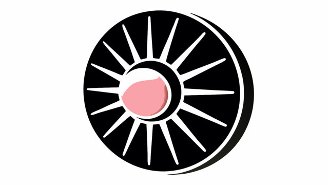 Sun and moon eclipse vector art illustration graphic design celestial body astronomy cosmic event symbol