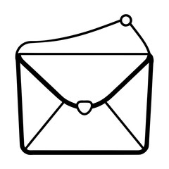 Envelope line art vector illustration 