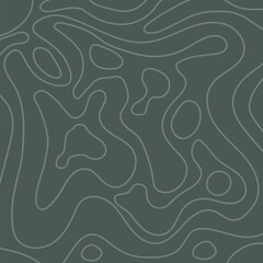 Abstract Wavy Line Pattern Resembling Topographic Contours on Dark Background
