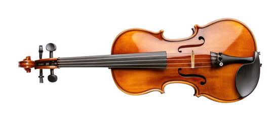 Classical acoustic violin isolated on white surface