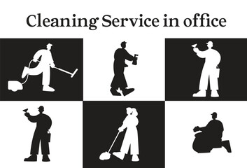 Cleaning Icons vector illustration set 