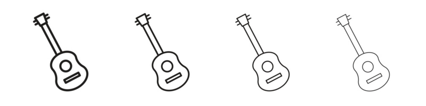 Ukulele icon vector illustration. EPS 10 editable vector.