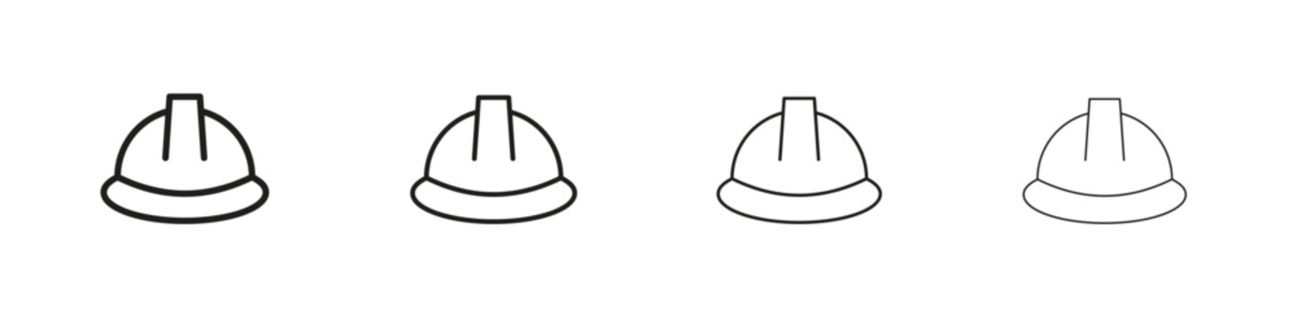 Safety helmet icon vector illustration. EPS 10 editable vector.