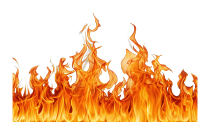 Vivid flames with dynamic shapes in motion