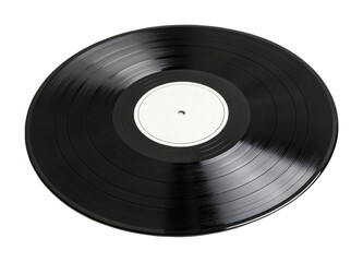 Obraz premium Classic vinyl record with blank label centered for customization