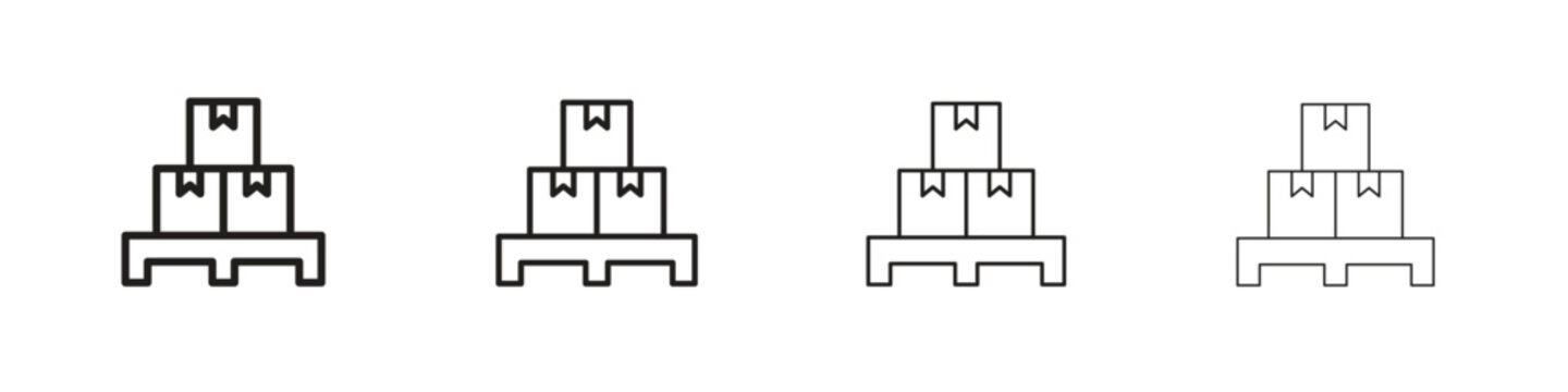 Pallet icon vector illustration. EPS 10 editable vector.