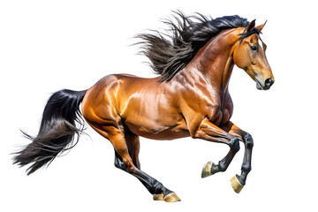 Naklejka premium White horse galloping: isolated vector illustration of a running farm animal
