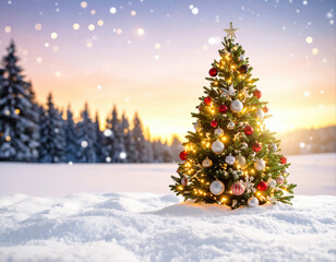 Festive christmas celebration winter wonderland holiday decoration snowy landscape scenic view warm cheer