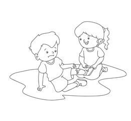 Cute cartoon hand drawn vector  kindness outline.