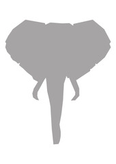 Stylized vector illustration of an elephant head