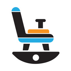 Chair, rocking, rocking chair icon