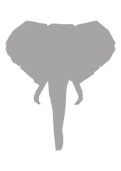 Stylized vector illustration of an elephant head