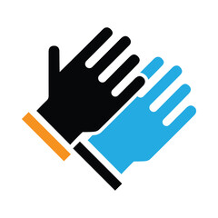 Fototapeta premium Hand gloves, gloves, rubber hand gloves icon