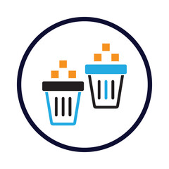 bin, delete, dustbin, rubbish bin icon