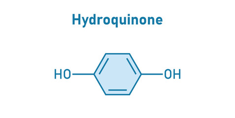 Chemical Structure of Hydroquinone or Quinol
