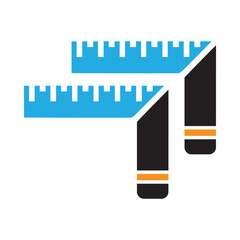 Ruler, scale, equipment, ruler icon