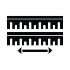 Ruler, scale, equipment, ruler icon