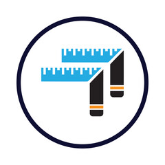 Ruler, scale, equipment, ruler icon