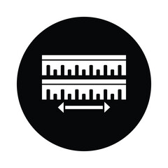 Ruler, scale, equipment, ruler icon
