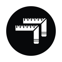 Ruler, scale, equipment, ruler icon