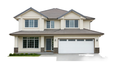 Modern two-story suburban home with garage