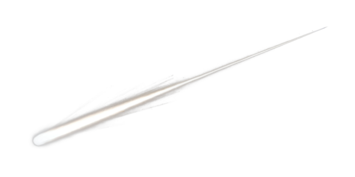 Bright meteor streaking across the night sky