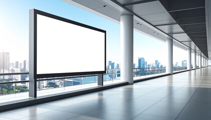 Fototapeta premium blank billboard in the building lobby