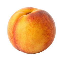 Fresh ripe peach isolated on black