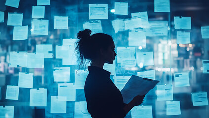 Project managers generating detailed reports and maintaining organized documentation in a digital project tracking system