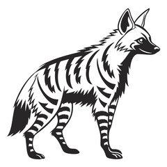 Fototapeta premium Striped hyena illustration isolated on white background