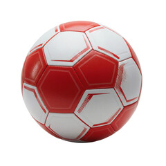 Fototapeta premium Modern Contemporary Soccer Football Ball Red White Sports Game Play Competition