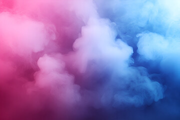 Naklejka premium Abstract pink and blue smoke clouds swirl, creating a vibrant, ethereal texture.