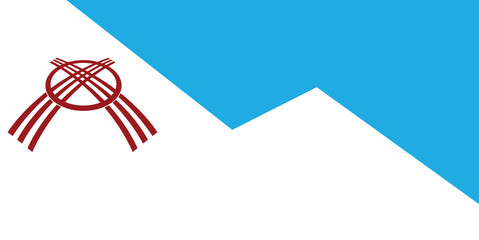 Flag of Osh Kyrgyzstan vector illustration