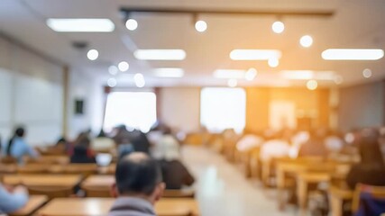 Blurred classroom interior - Powered by Adobe