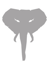 Stylized vector illustration of an elephant head