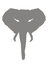 Stylized vector illustration of an elephant head