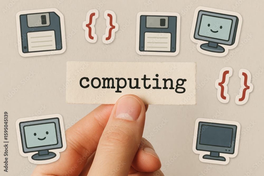 Poster computing technology and software data lift communication with playful monitors and disks