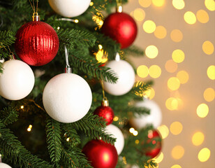 Festive christmas ornament decorating home interior photo warm ambiance close-up holiday spirit