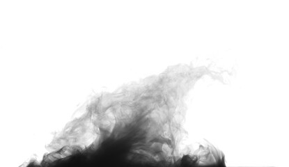 grey smoke on a transparent background