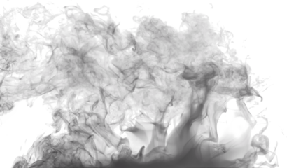 grey smoke on a transparent background